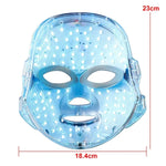 LED Facial Mask Photon Therapy 7 Colours Red Light Face Skin Rejuvenation - Clean Vanilla