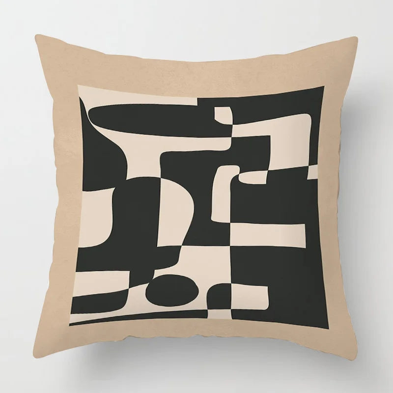 Scandinavian Abstract Style Pillow Cover 18x18 inches