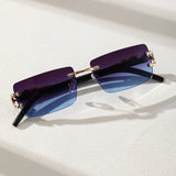 Trendy Frameless Rectangular Sunglasses - 1/2 PCS