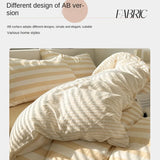 Washed Cotton Crepe Striped Quilt Set with Pillowcases 3-4