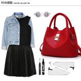 Large Capacity Lychee Pattern Crossbody Bag