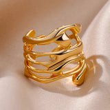 Gold Color Stainless Steel Rings for Women Men