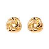 Geometry Twists UV Golden Stud Earrings for Women