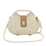 Woven Elegant Straw Woven Bag Solid Color Crossbody Bag