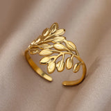 Gold Color Stainless Steel Rings for Women Men