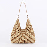 Large Capacity Women Straw Tote Bag Summer Beach