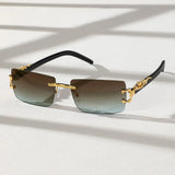 Trendy Frameless Rectangular Sunglasses - 1/2 PCS