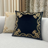 Luxurious European Embroidery Velvet Cushion Case 1 Pc Set