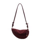 Faux Suede Hobo Shoulder Bag for Women 2025 Fashion