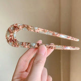 Elegant U-Shaped Acrylic Hair Pin for Women