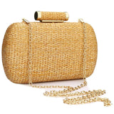 Straw Clutch Purse for Women Summer Beach Bag