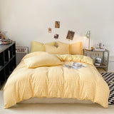 Skin-Friendly Quilt Cover Plaid Duvet Covers Double Side