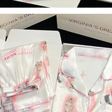 Kawaii Youth Girl's Cute Cat Satin PJs Set  Clean Vanilla Store