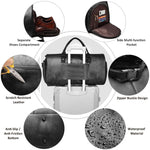 Geestock Large Capacity PU Suit Travel Bag With Pouch  Clean Vanilla Store