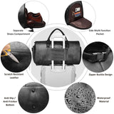 Geestock Large Capacity PU Suit Travel Bag With Pouch  Clean Vanilla Store