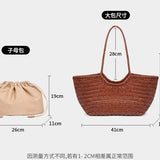 Genuine Leather Hand-Woven Vintage Tote Bag
