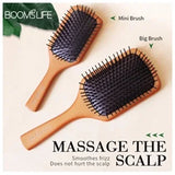 Luxurious Sandalwood Hair Brush for Scalp Massage