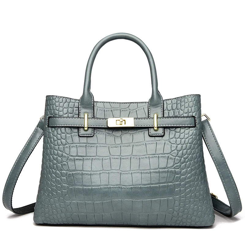 Soft Leather 3-Layer Women Single Shoulder Bag