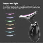 Face Massager EMS & 3 Colour LED Facial Microcurrent Red Light Anti-aging Facial Massage Neck Face Lifting Massager Skin Tightening Face Lift Devices USB - Clean Vanilla