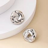 Geometry Twists UV Golden Stud Earrings for Women