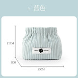 Corduroy Elastic Storage Bag for Women - Large Capacity