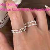 VENTFILLE 925 Sterling Silver Water Droplets Cross Ring