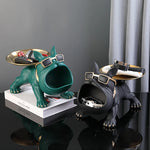Charming 30cm Bulldog Figurine Dog Storage Box  Clean Vanilla Store