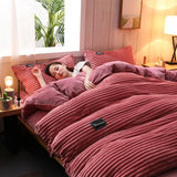 Winter Warm 3pcs Duvet Cover Set, Flano Fleece