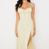 Elegant Floral Bodycon Dress for Summer Vacation