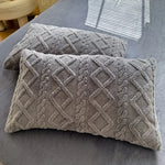 Velvet Pillow Cover 48x74cm Warm Case Set of 2Pcs  Clean Vanilla Store
