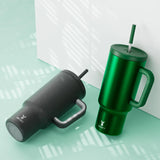Meoky 40oz Tumbler with Straw, Insulated Car Mug
