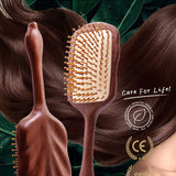 Luxurious Sandalwood Hair Brush for Scalp Massage