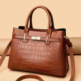Soft Leather 3-Layer Women Single Shoulder Bag