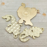 10pcs Gold Plated Mermaid Charms for Jewelry Making