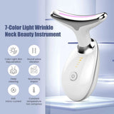 Face Massager EMS & 3 Colour LED Facial Microcurrent Red Light Anti-aging Facial Massage Neck Face Lifting Massager Skin Tightening Face Lift Devices USB - Clean Vanilla