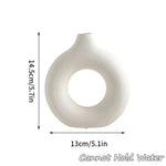 Imitation Ceramic Pure White Vase Donut Design  Clean Vanilla Store