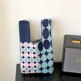 Designer Plaid Woven Shoulder Bag Tote Chic