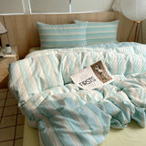Korean Cotton Pink Stripes Duvet Cover 150x200 Size