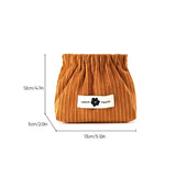 Corduroy Elastic Storage Bag for Women - Large Capacity