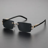 Trendy Frameless Rectangular Sunglasses - 1/2 PCS