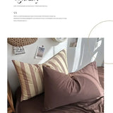 Bedding Set Ins Ambiance Blue Coffee Grid, 4-Piece Set