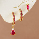 Fashion Stainless Steel Star Drop Earrings Set - 3 Piece