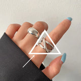 VENTFILLE 925 Sterling Silver Water Droplets Cross Ring