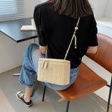 Mini Straw Bucket Crossbody Bag For Women 2021 Summer