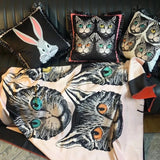 Luxury Tiger Printing Velvet Pillowcase 45x45cm