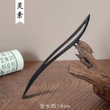 New Women Fashion Simple Black Wood Hairpin