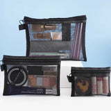 Mesh Clear Cosmetic Bags - Portable Organizer 1/3pcs  Clean Vanilla Store