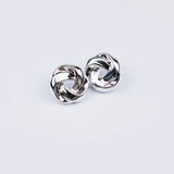 Geometry Twists UV Golden Stud Earrings for Women