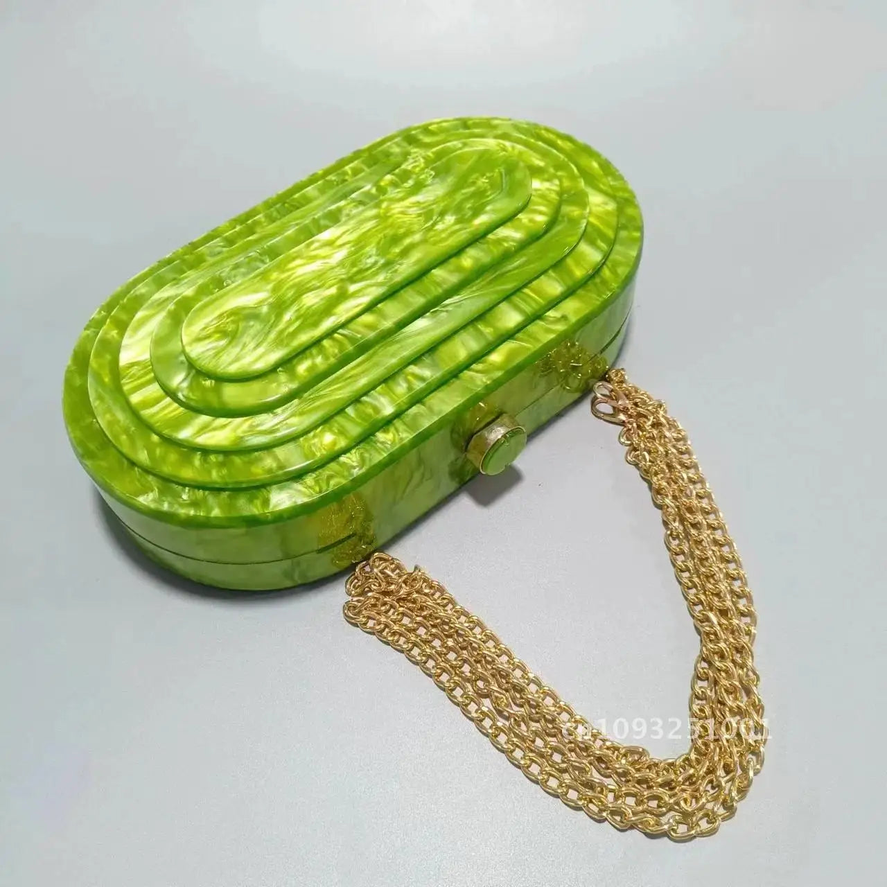 Evening Acrylic Egg Shape Clutch Bag Women 2024