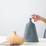 Ceramic Flower Vases Figurines Nordic Cylinder Pots